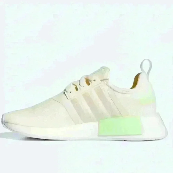 New Adidas Cream White / Semi Green Spark NMD_R1 SHOES IG8388 Running Size 7.5 - Picture 7 of 15